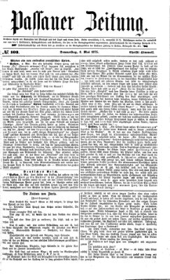 Passauer Zeitung Donnerstag 6. Mai 1875