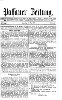 Passauer Zeitung Samstag 22. Mai 1875