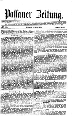 Passauer Zeitung Mittwoch 26. Mai 1875