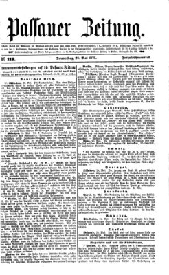 Passauer Zeitung Donnerstag 27. Mai 1875