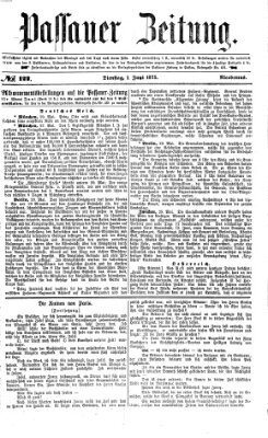 Passauer Zeitung Dienstag 1. Juni 1875