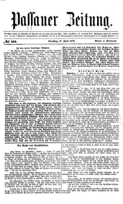 Passauer Zeitung Dienstag 15. Juni 1875