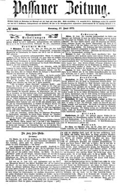 Passauer Zeitung Sonntag 27. Juni 1875