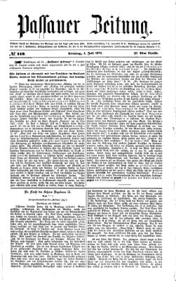 Passauer Zeitung Sonntag 4. Juli 1875