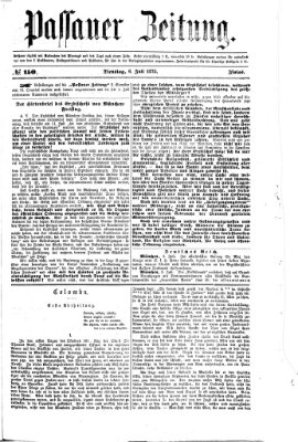 Passauer Zeitung Dienstag 6. Juli 1875