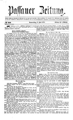 Passauer Zeitung Donnerstag 8. Juli 1875