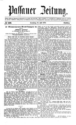 Passauer Zeitung Samstag 24. Juli 1875