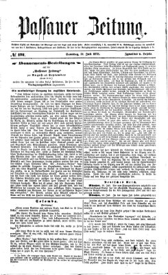 Passauer Zeitung Samstag 31. Juli 1875