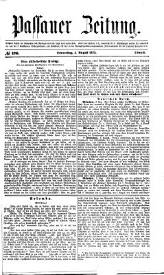 Passauer Zeitung Donnerstag 5. August 1875