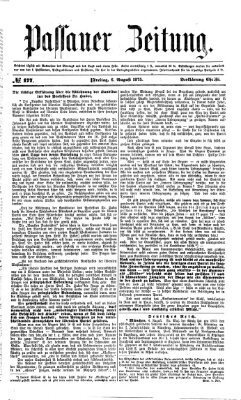 Passauer Zeitung Freitag 6. August 1875