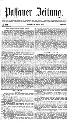 Passauer Zeitung Samstag 14. August 1875