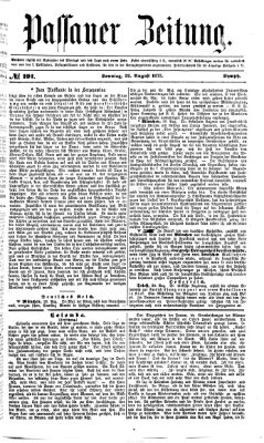 Passauer Zeitung Sonntag 22. August 1875