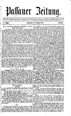 Passauer Zeitung Mittwoch 25. August 1875