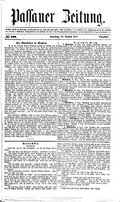 Passauer Zeitung Samstag 28. August 1875