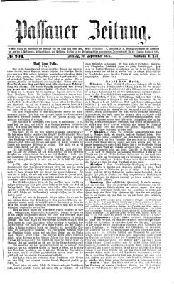 Passauer Zeitung Freitag 10. September 1875