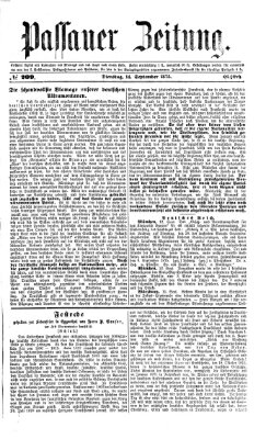 Passauer Zeitung Dienstag 14. September 1875