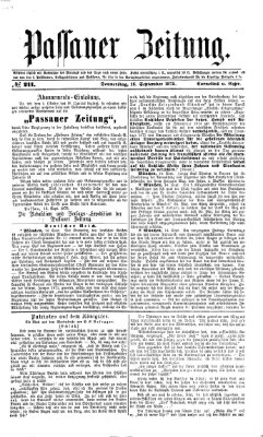 Passauer Zeitung Donnerstag 16. September 1875