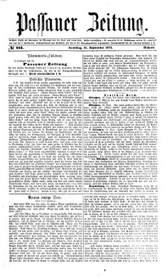 Passauer Zeitung Samstag 18. September 1875