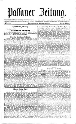 Passauer Zeitung Donnerstag 23. September 1875