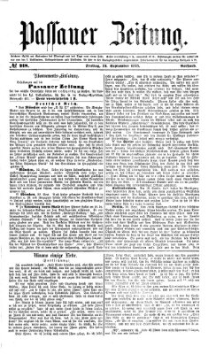 Passauer Zeitung Freitag 24. September 1875