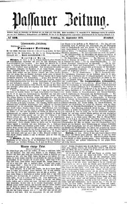 Passauer Zeitung Samstag 25. September 1875