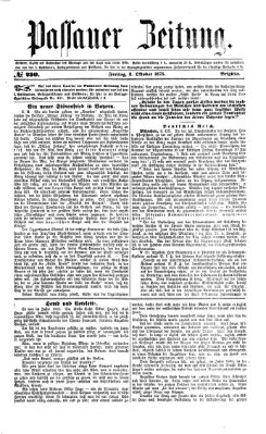 Passauer Zeitung Freitag 8. Oktober 1875