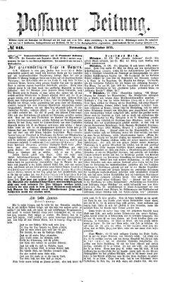 Passauer Zeitung Donnerstag 21. Oktober 1875