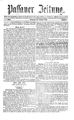 Passauer Zeitung Sonntag 24. Oktober 1875