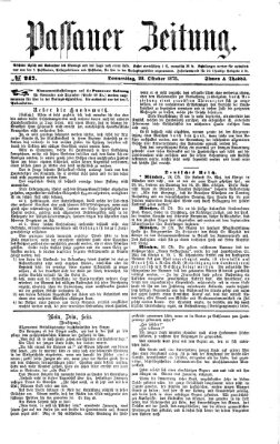 Passauer Zeitung Donnerstag 28. Oktober 1875