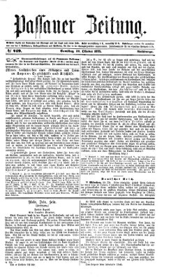 Passauer Zeitung Samstag 30. Oktober 1875