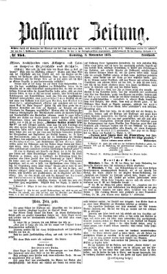 Passauer Zeitung Samstag 6. November 1875