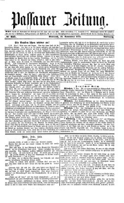 Passauer Zeitung Mittwoch 10. November 1875