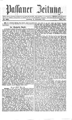 Passauer Zeitung Sonntag 21. November 1875