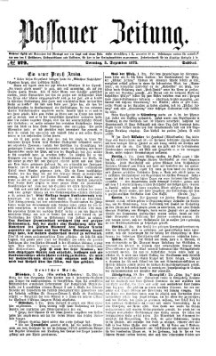 Passauer Zeitung Sonntag 5. Dezember 1875