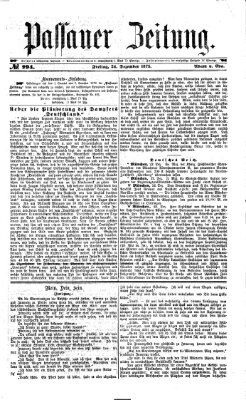 Passauer Zeitung Freitag 24. Dezember 1875