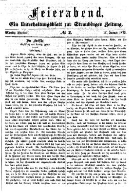 Feierabend (Straubinger Zeitung) Montag 11. Januar 1875