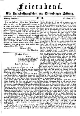 Feierabend (Straubinger Zeitung) Montag 15. März 1875