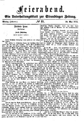 Feierabend (Straubinger Zeitung) Montag 24. Mai 1875