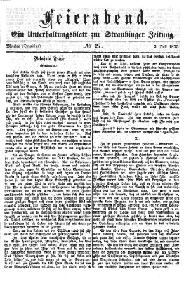 Feierabend (Straubinger Zeitung) Montag 5. Juli 1875