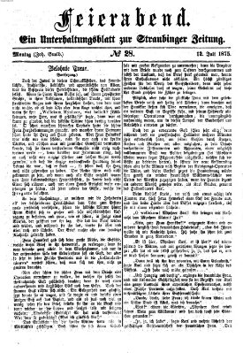 Feierabend (Straubinger Zeitung) Montag 12. Juli 1875