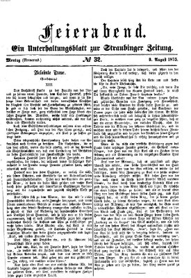 Feierabend (Straubinger Zeitung) Montag 9. August 1875