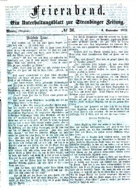 Feierabend (Straubinger Zeitung) Montag 6. September 1875