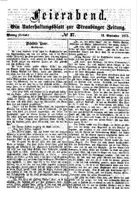 Feierabend (Straubinger Zeitung) Montag 13. September 1875