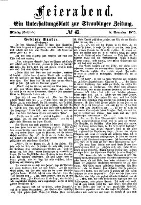 Feierabend (Straubinger Zeitung) Montag 8. November 1875