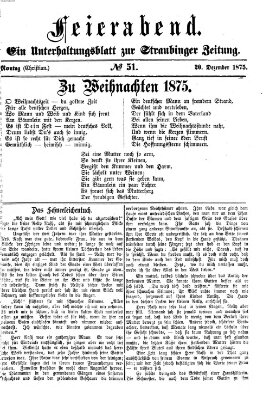 Feierabend (Straubinger Zeitung) Montag 20. Dezember 1875