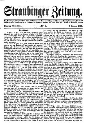 Straubinger Zeitung Samstag 9. Januar 1875