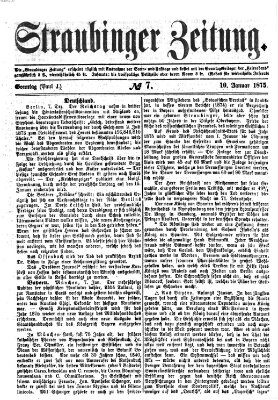 Straubinger Zeitung Sonntag 10. Januar 1875