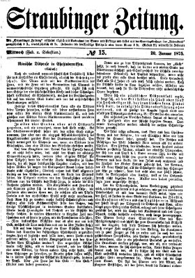 Straubinger Zeitung Mittwoch 20. Januar 1875