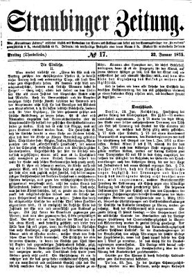 Straubinger Zeitung Freitag 22. Januar 1875