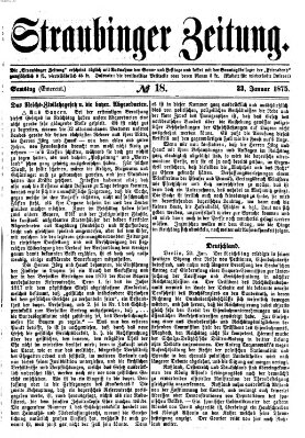 Straubinger Zeitung Samstag 23. Januar 1875